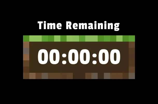 Plantilla de cuenta atrás con temática Minecraft